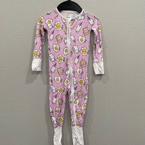 NWOT LITTLE SLEEPIES ZIPPY PINK BREAKFAST